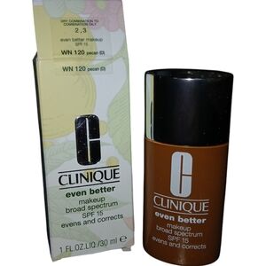 Clinique Even Better Face Makeup SPF 15 Foundation- WN 120 Pecan